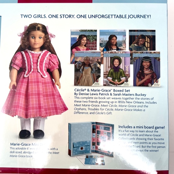 American Girl Cecile and Marie-Grace Boxed 6 Book Set with Cecile Mini Doll NIP - Picture 9 of 15